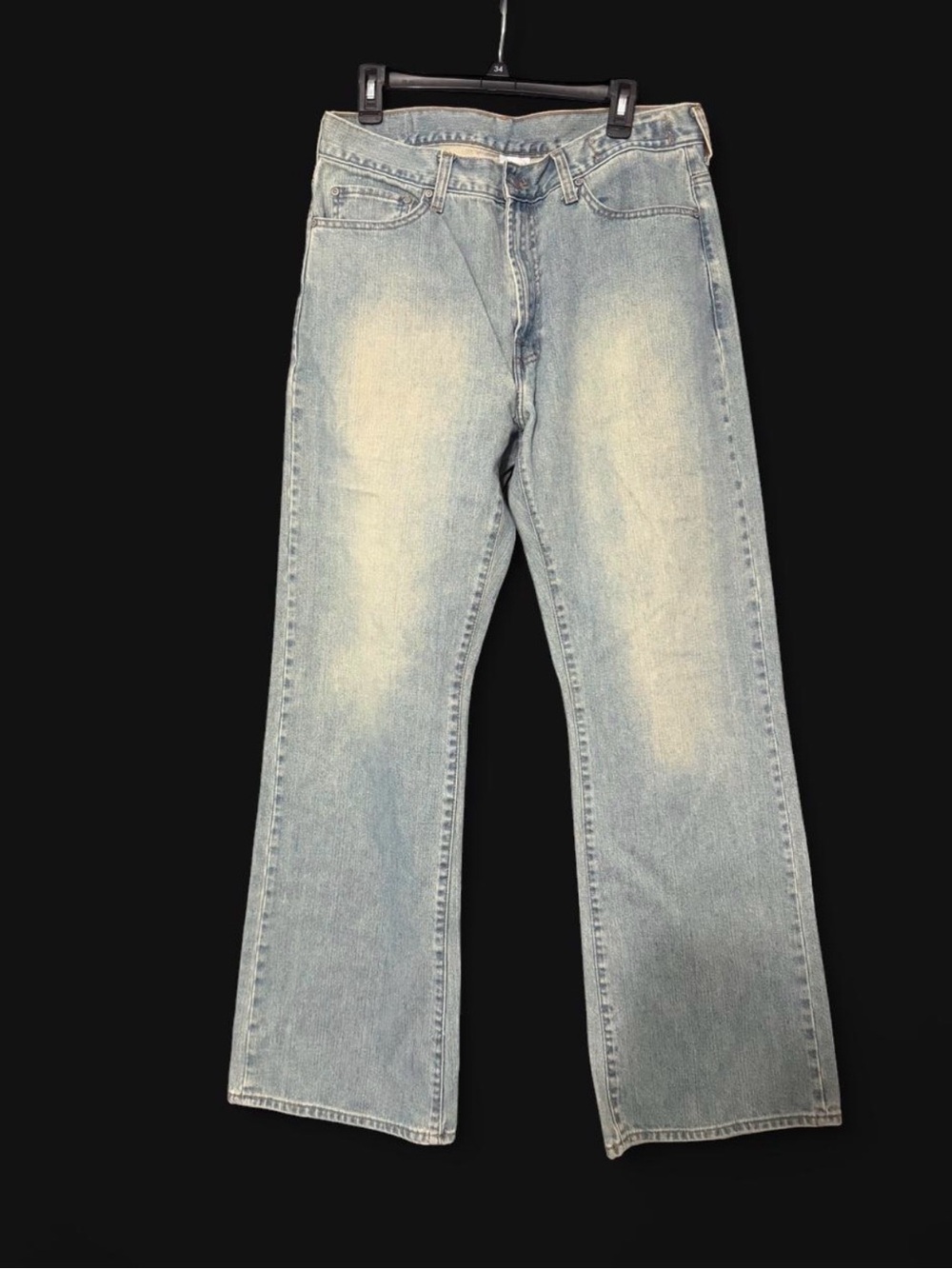 Light Wash Straight-Leg Jeans 34 x 32 vintage guess mens denim medium large